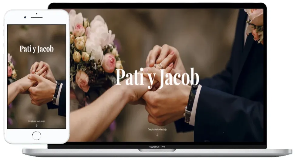 Ejemplo de invitación digital con diseño elegante y RSVP