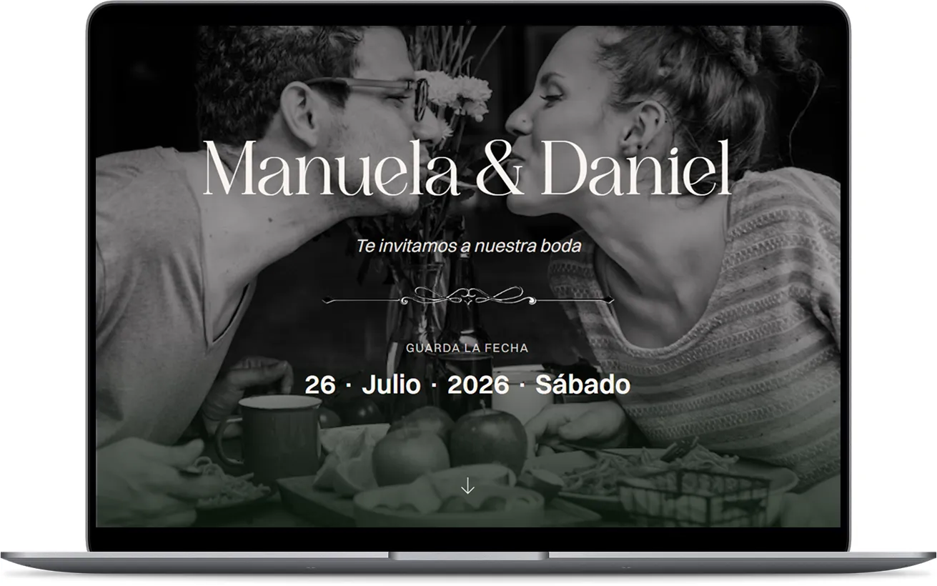 Plantilla Web Boda - Invitación digital moderna Plantilla Web Boda - Invitación digital moderna